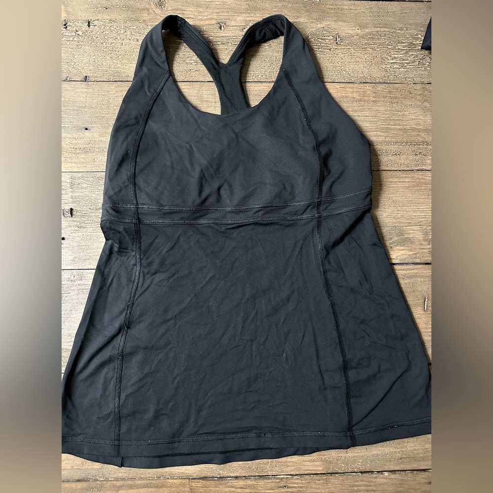 Lululemon athletica black tank top size 10